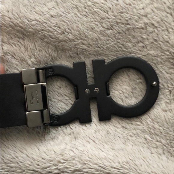 Salvatore Ferragamo Matte Black Belt sz 36 - Picture 4 of 6